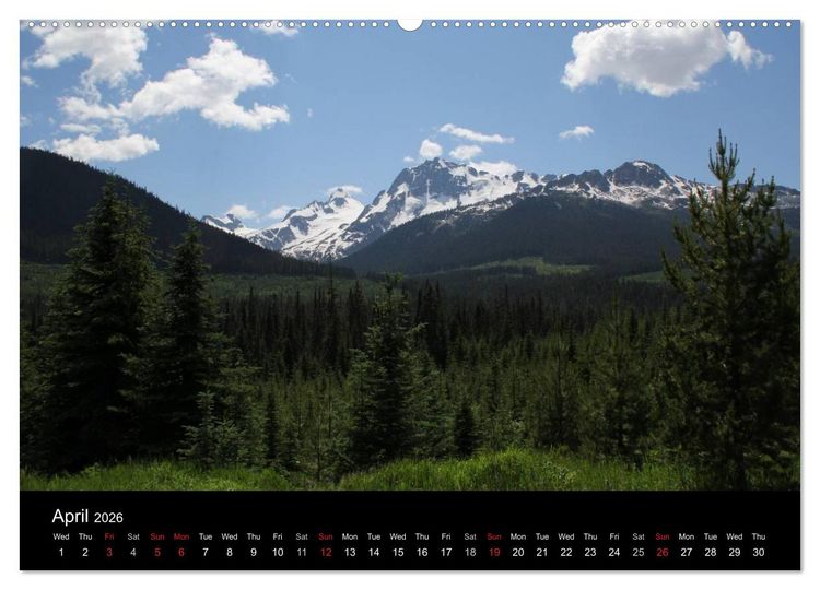 Produktbild: From Pacific to the Mountains 2026 (High Quality Premium Wall Calendar 2026 DIN A2 landscape),CALVENDO 12 Month Wall Calendar