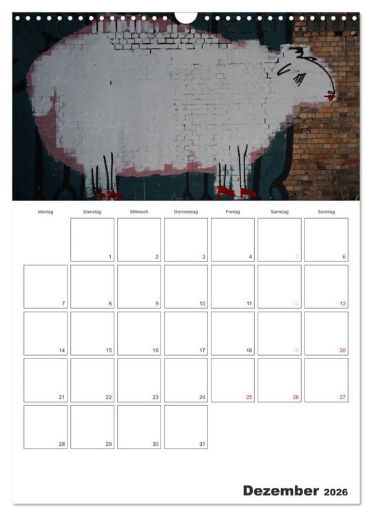Produktbild: GRAFFITI 2026 / Planer (Wandkalender 2026 DIN A3 hoch), CALVENDO Monatskalender