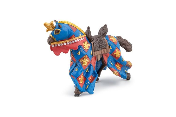 Produktbild: Spielfigur Streitross Lilie blau 9cm