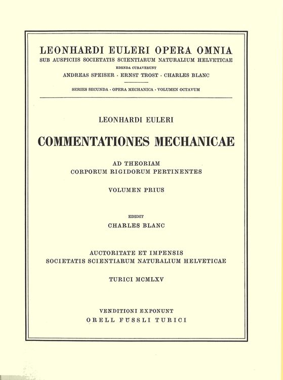 Produktbild: Mechanica sive motus scientia analytice exposita 1st part