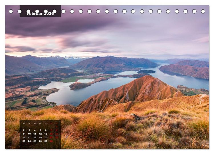 Produktbild: Neuseeland - Traumlandschaften aus einem Naturparadies (Tischkalender 2026 DIN A5 quer), CALVENDO Monatskalender