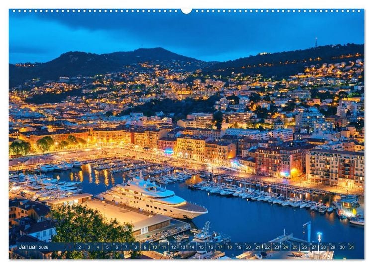 Produktbild: Lebendige Cote d'Azur: Die azurblaue K&uuml;ste (hochwertiger Premium Wandkalender 2026 DIN A2 quer), Kunstdruck in Hochglanz