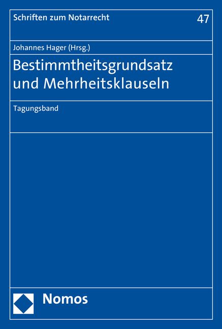 Produktbild: Bestimmtheitsgrundsatz und Mehrheitsklauseln
