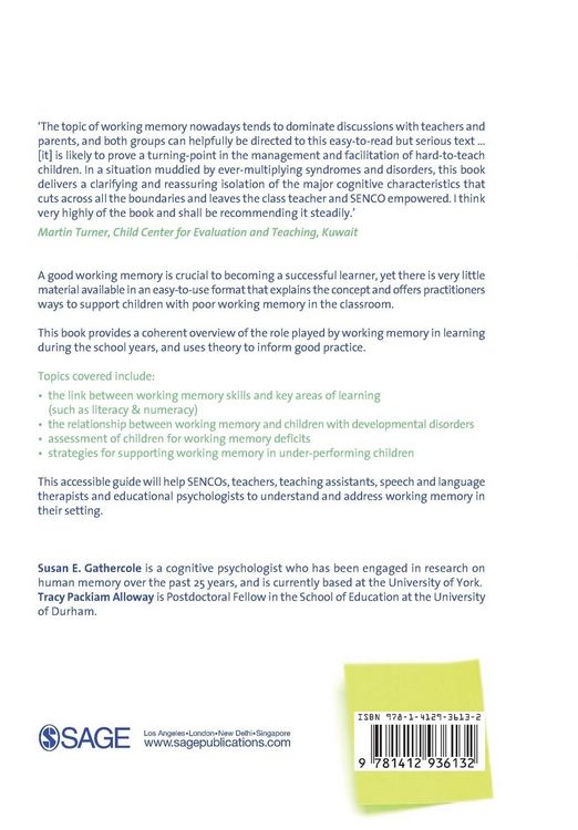 Produktbild: Working Memory and Learning