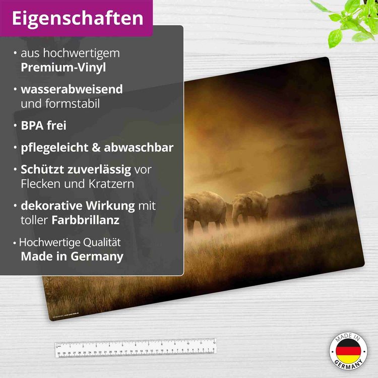 Produktbild: Cover-your-desk Schreibtischunterlage f&uuml;r Kinder und Erwachsene Elefant, aus hochwertigem Vinyl , 60 x 40 cm