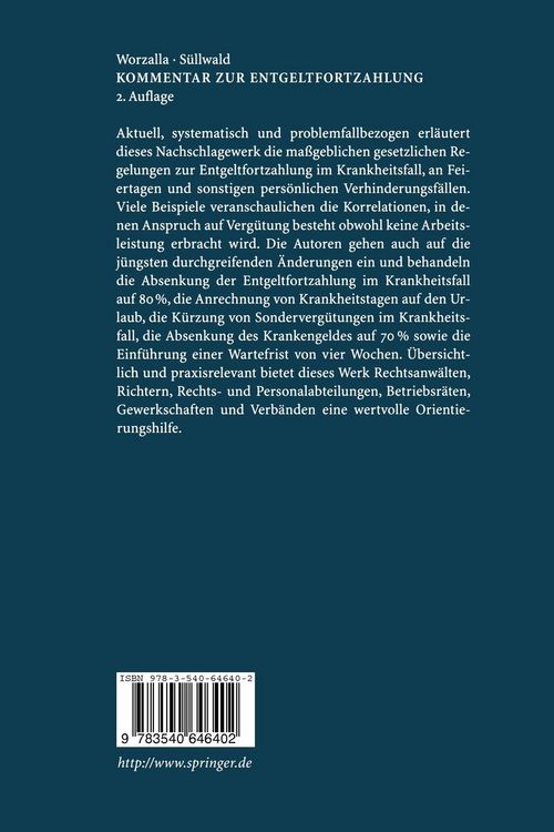 Produktbild: Kommentar zur Entgeltfortzahlung