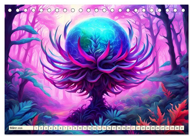 Produktbild: Pflanzenkosmos - Pflanzen wie aus einer anderen Welt (Tischkalender 2026 DIN A5 quer), CALVENDO Monatskalender