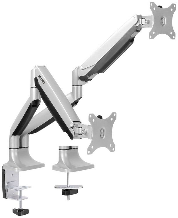 Produktbild: SpeaKa Professional Monitorhalterung SP-MM-930 2 Display(s) 33,0 cm (13") - 81,3 cm (32") Silber Schwenkbar, Neigbar, H&ouml;henverstellbar, Rotierbar