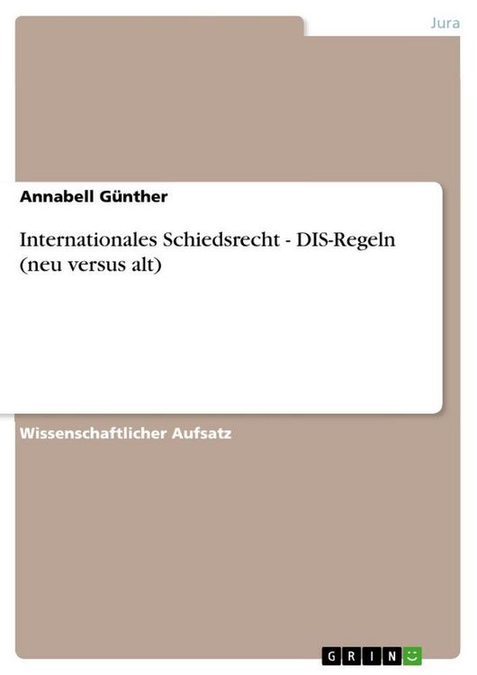 Produktbild: Internationales Schiedsrecht - DIS-Regeln (neu versus alt)