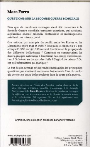 Produktbild: Questions sur la Seconde Guerre mondiale