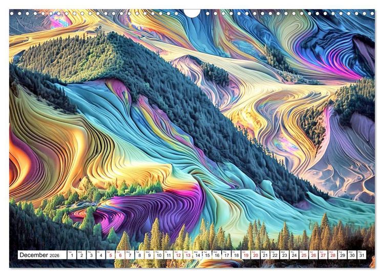 Produktbild: Psychedelic Landscapes (Wall Calendar 2026 DIN A3 landscape), CALVENDO 12 Month Wall Calendar