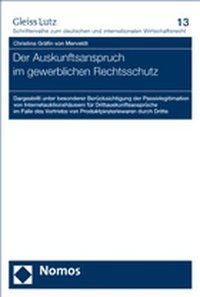 Produktbild: Der Auskunftsanspruch im gewerblichen Rechtsschutz