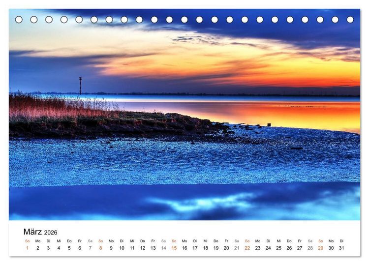 Produktbild: Nordseebad Wremen - Strandimpressionen (Tischkalender 2026 DIN A5 quer), CALVENDO Monatskalender