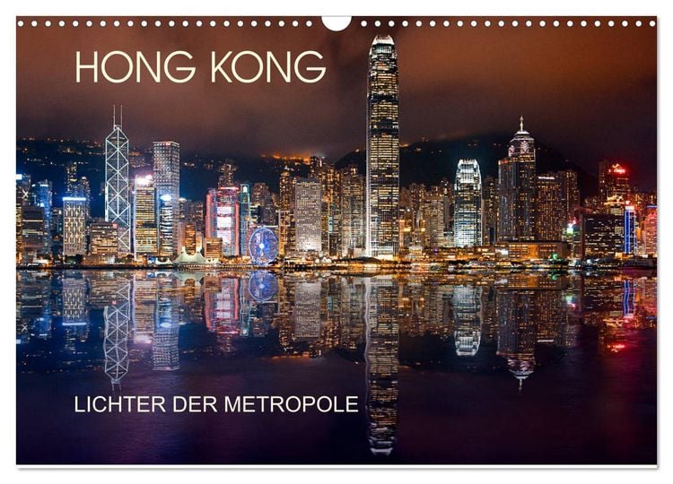 Produktbild: Hong Kong Citylights (Wandkalender 2026 DIN A3 quer), CALVENDO Monatskalender