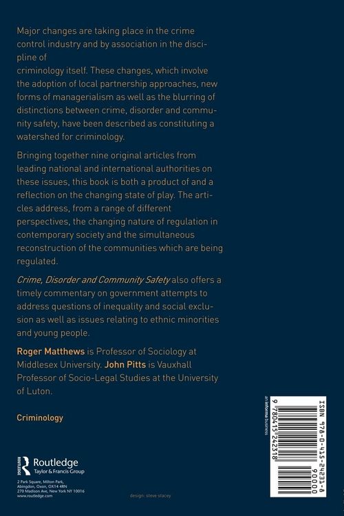 Produktbild: Crime, Disorder and Community Safety