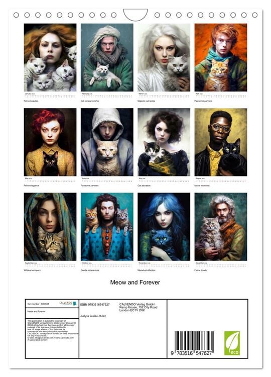 Produktbild: Meow and Forever (Wall Calendar 2026 DIN A4 portrait), CALVENDO 12 Month Wall Calendar