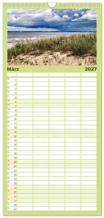 Produktbild: Familienplaner 2027 - Das idyllische Usedom mit 5 Spalten (Wandkalender, 21 x 45 cm) CALVENDO