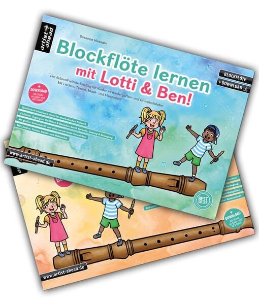 Produktbild: Blockfl&ouml;te lernen mit Lotti & Ben &ndash; Band 1 + 2 im Set!