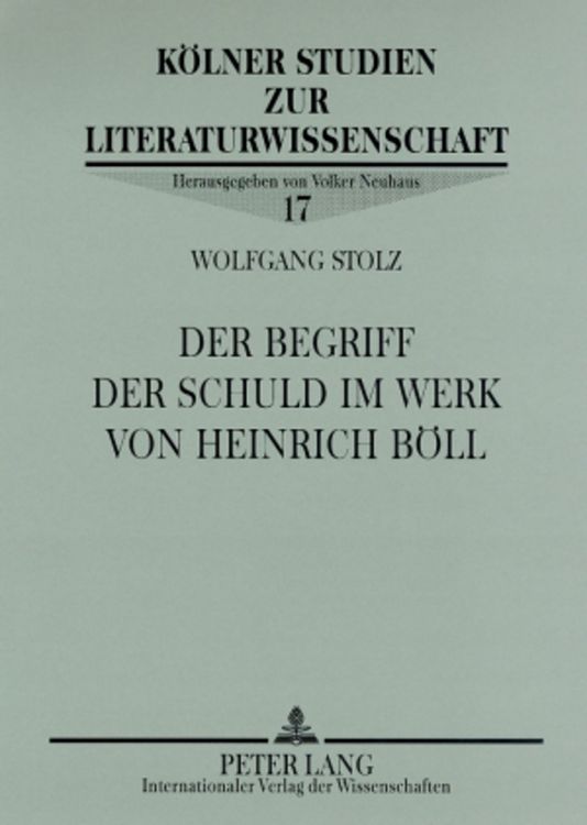 Produktbild: Der Begriff der Schuld im Werk von Heinrich Boell