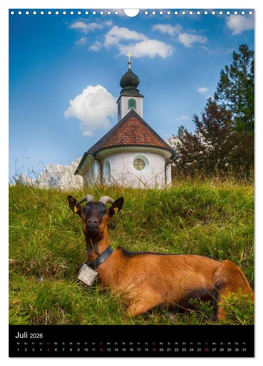 Produktbild: Bergblicke - Mittenwald (Wandkalender 2026 DIN A3 hoch), CALVENDO Monatskalender