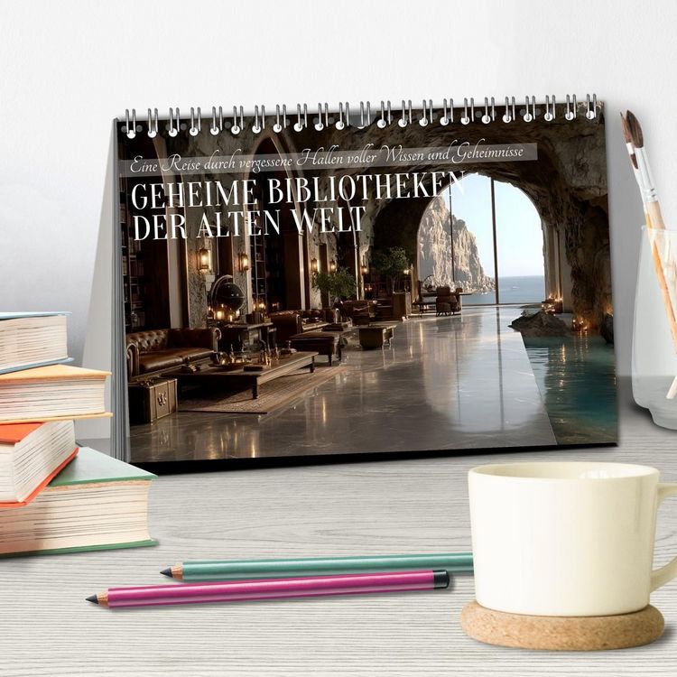 Produktbild: Geheime Bibliotheken der alten Welt (Tischkalender 2027 DIN A5 quer), CALVENDO Monatskalender