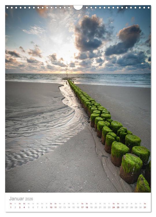 Produktbild: Amrum - Das Gesicht der Nordsee (Wandkalender 2026 DIN A3 hoch), CALVENDO Monatskalender