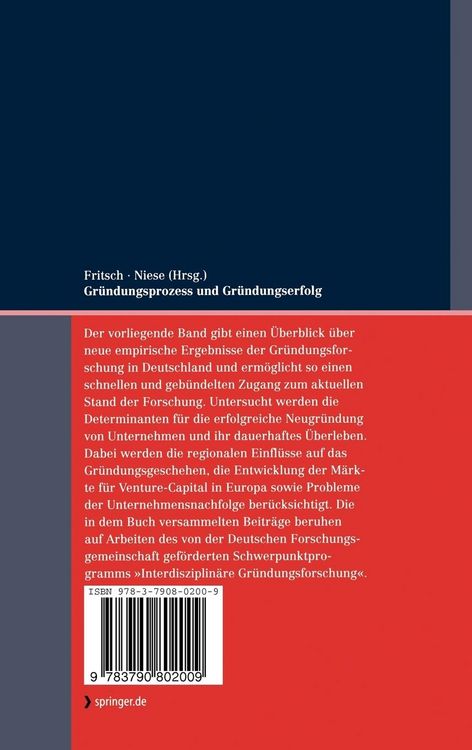 Produktbild: Gr&uuml;ndungsprozess und Gr&uuml;ndungserfolg