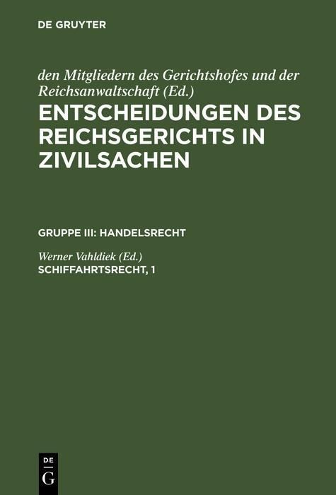 Produktbild: Schiffahrtsrecht, 1