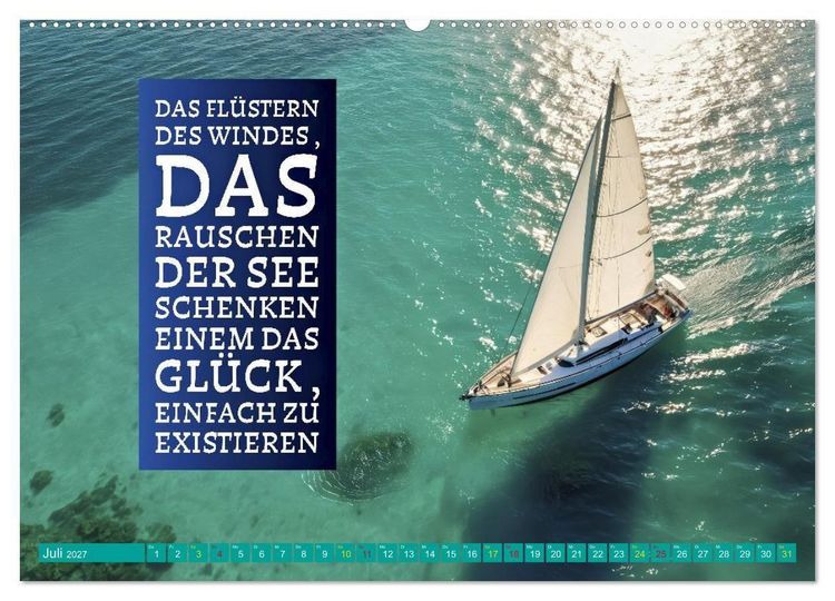 Produktbild: Segeln - mit einem Augenzwinkern (Wandkalender 2027 DIN A2 quer), CALVENDO Monatskalender