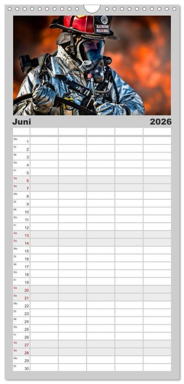 Produktbild: Familienplaner 2026 - Feuerwehr - weltweit im Einsatz mit 5 Spalten (Wandkalender, 21 x 45 cm) CALVENDO