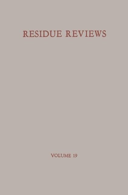 Produktbild: Residue Reviews/R&uuml;ckstandsberichte