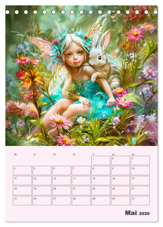 Produktbild: Elfenkinder der Natur - Niedlicher Termin-Planer f&uuml;r das Jahr (Tischkalender 2026 DIN A5 hoch), CALVENDO Monatskalender
