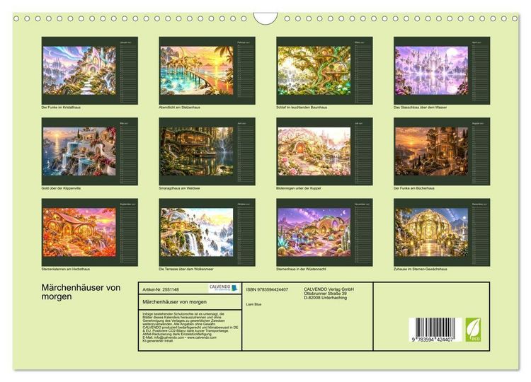 Produktbild: M&auml;rchenh&auml;user von morgen (Wandkalender 2027 DIN A3 quer), CALVENDO Monatskalender