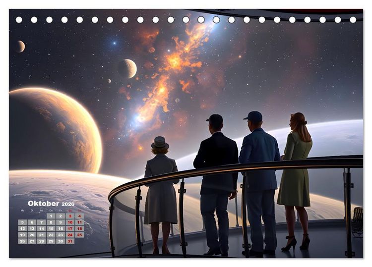 Produktbild: Sterne und Planeten im Blick (Tischkalender 2026 DIN A5 quer), CALVENDO Monatskalender