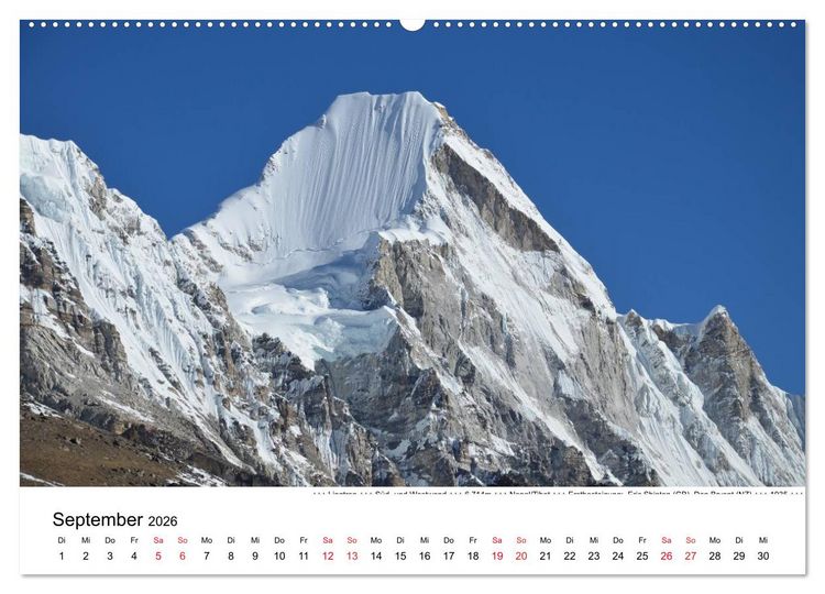 Produktbild: Solo Khumbu (hochwertiger Premium Wandkalender 2026 DIN A2 quer), Kunstdruck in Hochglanz