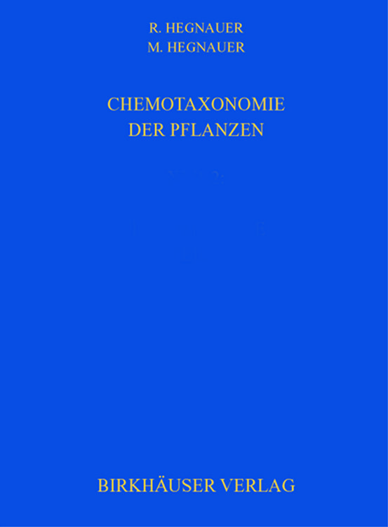 Produktbild: Chemotaxonomie der Pflanzen