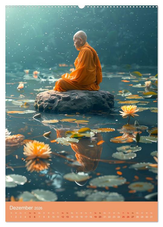 Produktbild: Meditative Stille (hochwertiger Premium Wandkalender 2026 DIN A2 hoch), Kunstdruck in Hochglanz