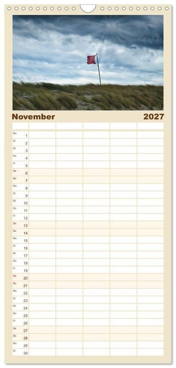 Produktbild: Familienplaner 2027 - Magische K&uuml;ste Zeeland mit 5 Spalten (Wandkalender, 21 x 45 cm) CALVENDO