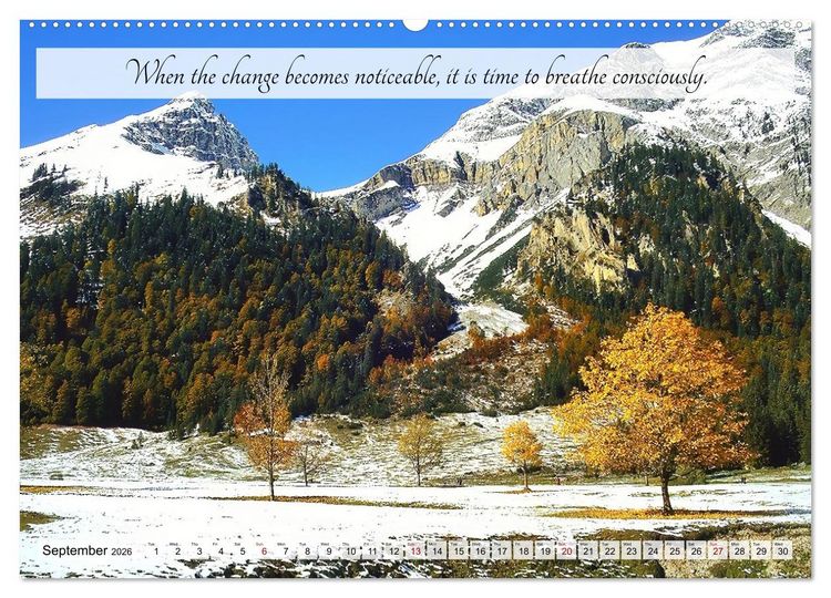 Produktbild: Breathe. See. Shift. Photographic and poetic inspiration for an alert life (High Quality Premium Wall Calendar 2026 DIN A2 landscape),CALVENDO 12 Mont