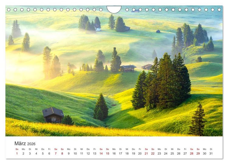 Produktbild: Seiser Alm - Im Herzen der Dolomiten. (Wandkalender 2026 DIN A4 quer), CALVENDO Monatskalender