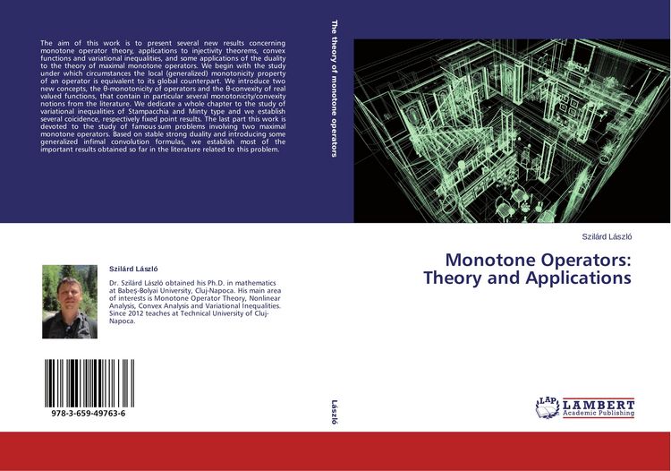 Produktbild: Monotone Operators: Theory and Applications