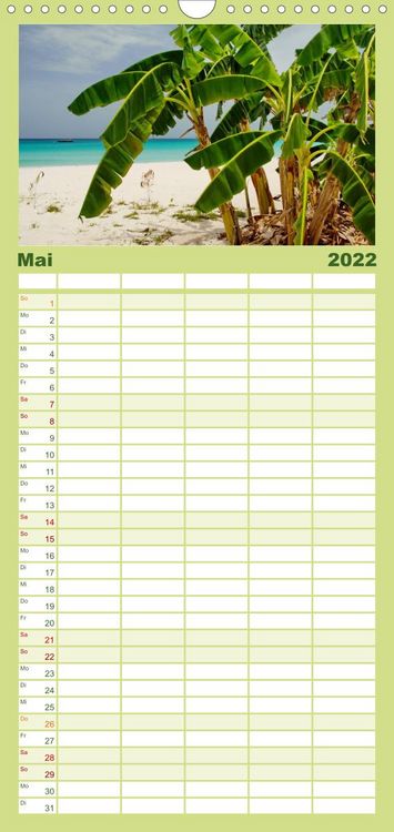 Produktbild: Familienplaner JAMAIKA Reggae, Rastafari und Natur. (Wandkalender 2022 , 21 cm x 45 cm, hoch)