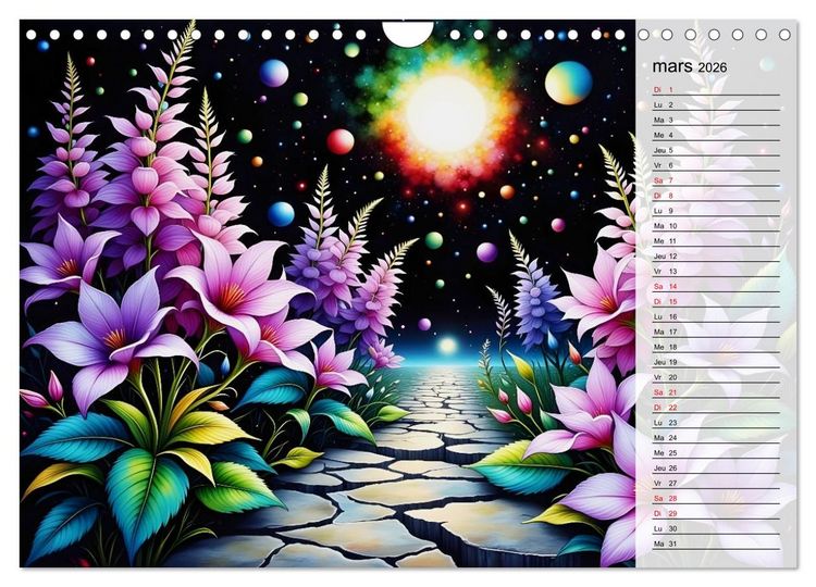 Produktbild: Fleurs de la nuit (Calendrier mural 2026 DIN A4 vertical), CALVENDO calendrier mensuel