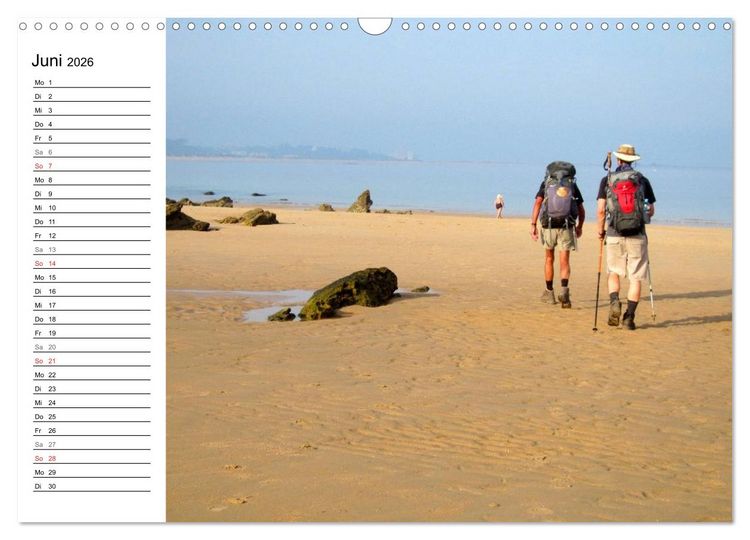 Produktbild: Camino del norte - K&uuml;stenweg (Wandkalender 2026 DIN A3 quer), CALVENDO Monatskalender