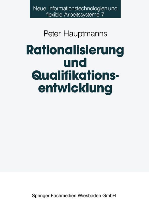 Produktbild: Rationalisierung und Qualifikationsentwicklung