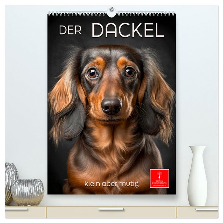 Produktbild: Der Dackel - klein aber mutig (hochwertiger Premium Wandkalender 2026 DIN A2 hoch), Kunstdruck in Hochglanz