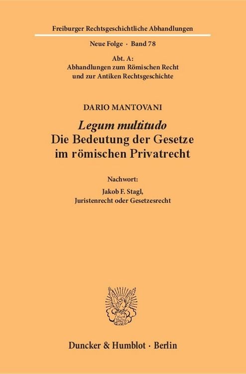 Bild vom Artikel Legum multitudo. vom Autor Dario Mantovani