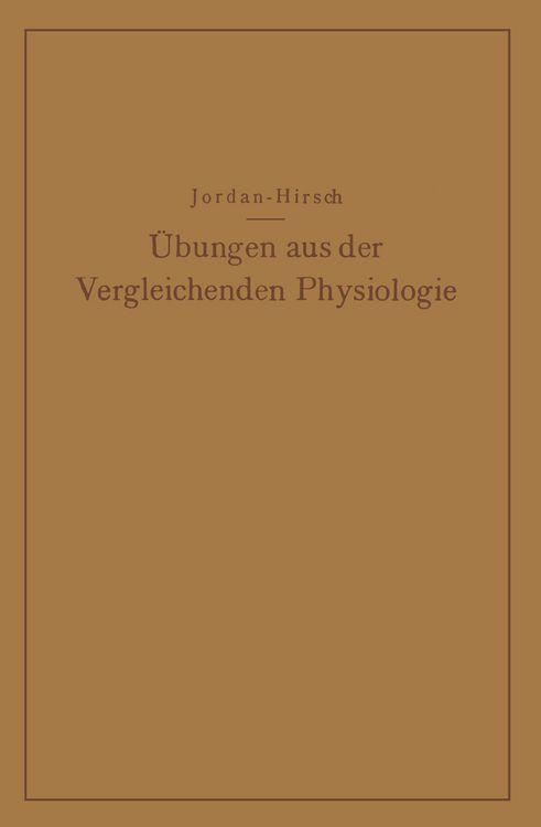 Produktbild: &Uuml;bungen aus der Vergleichenden Physiologie