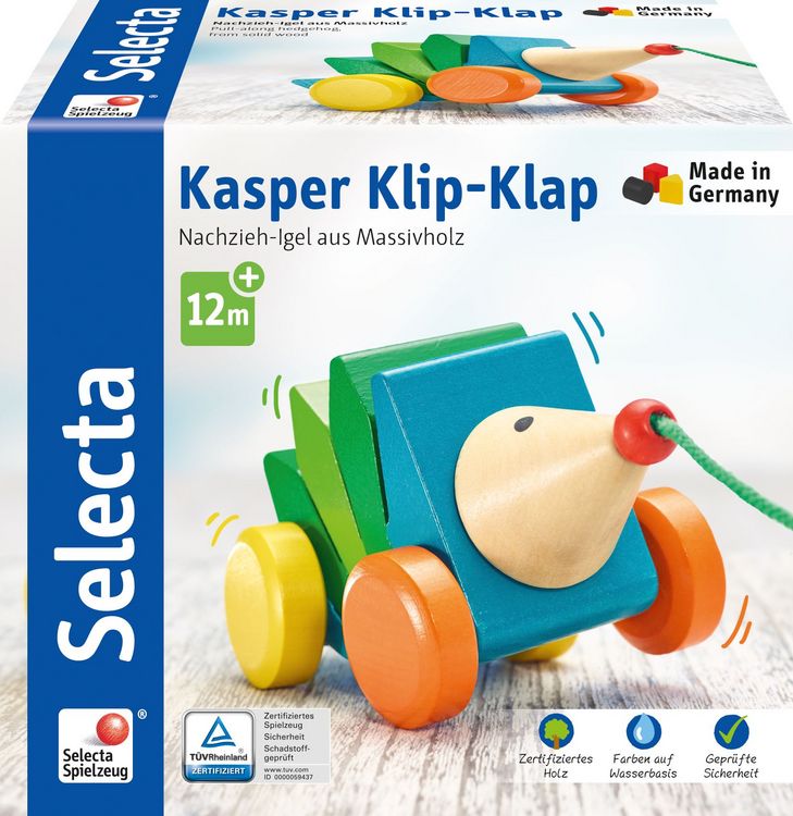 Produktbild: Kasper Klip-Klap, Nachzieh Igel