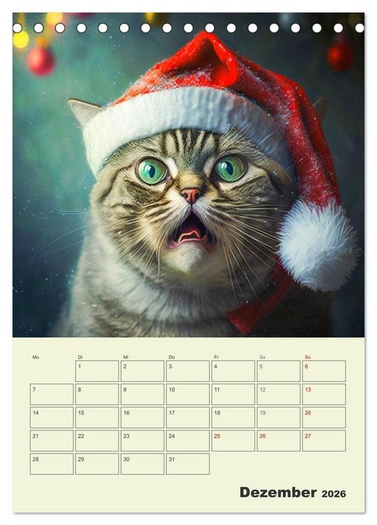 Produktbild: Jetzt ist die Katze aus dem Sack! Katzenspa&szlig; vom Feinsten! (Tischkalender 2026 DIN A5 hoch), CALVENDO Monatskalender